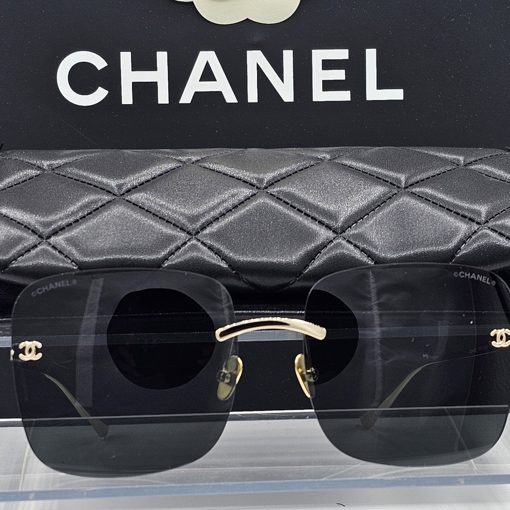 CHANEL TITANIUM LIGHT GOLD SUNGLASSES Square CH4287T c.395 - Picture 9 of 12